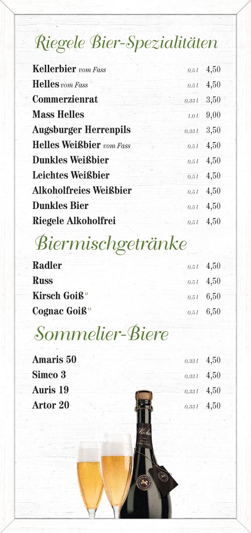 Parkgarten Augsburg Speisekarte