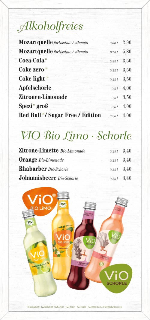 Parkgarten Augsburg Speisekarte